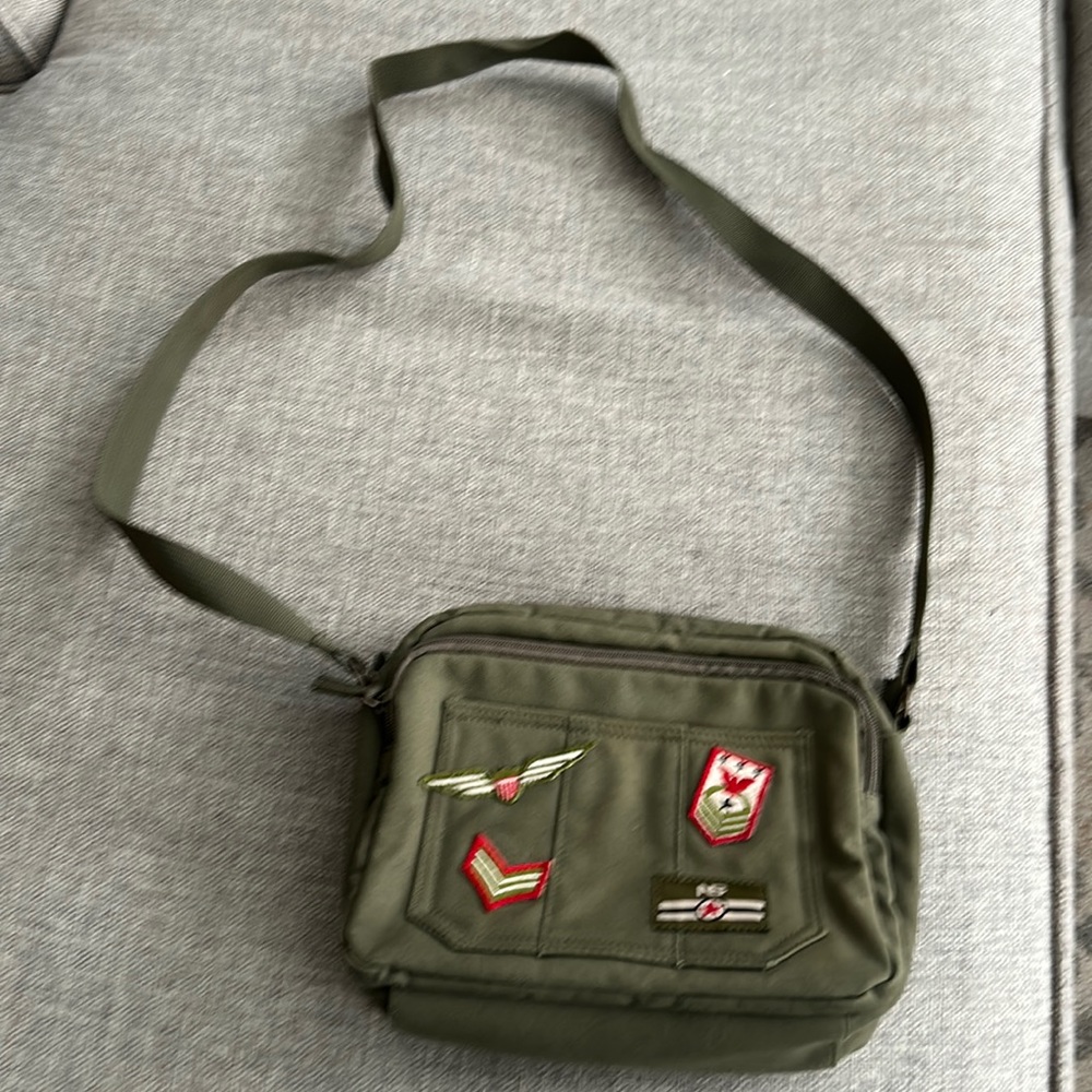Military Patchwork Crossbody Camera Bag - image 2